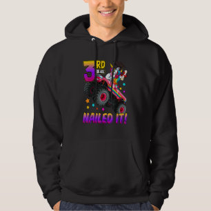 3rd Grade Nailed It Unicorn Monster Truck Graduati Hoodie