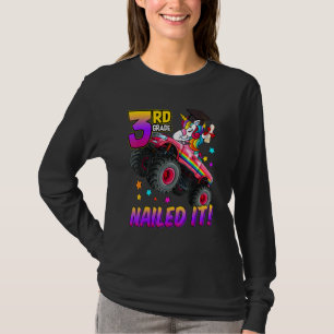3rd Grade Nailed It Unicorn Monster Truck Graduati T-Shirt
