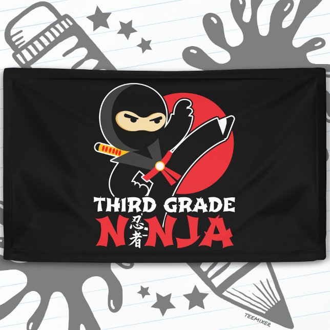 3rd Grade Ninja Kick First Day Back To School Banner (Creator Uploaded)