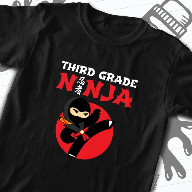 3rd Grade Ninja Kick First Day Back To School T-Shirt (Creator Uploaded)