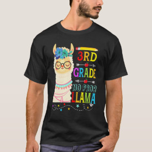 3rd Grade No Prob Llama Back To School First Day 2 T-Shirt