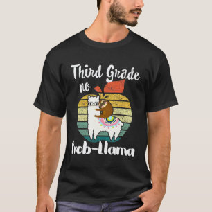 3rd Grade No Prob Llama Cute Sloth Llama 1st Day o T-Shirt