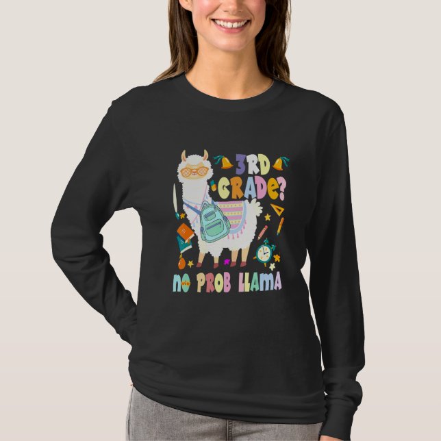 3rd Grade No Prob-Llama First Day Of School T-Shirt (Front)