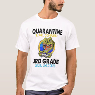 3Rd Grade Quarantine Back To School Funny Rex Game T-Shirt