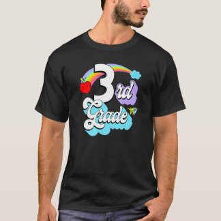 3rd Grade Rainbow Back To School Third Grade Teach T-Shirt