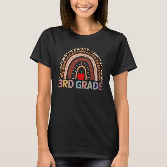 3rd Grade Rainbow Girls Boys Teacher Team 3rd Grad T-Shirt (Front)