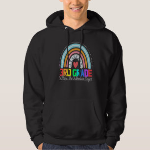 3rd grade rainbow leopard teacher team third grade hoodie