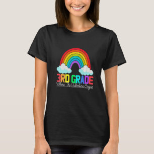 3rd grade rainbow leopard teacher team third grade T-Shirt
