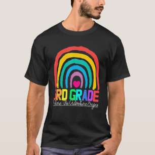 3rd grade rainbow leopard teacher team third grade T-Shirt