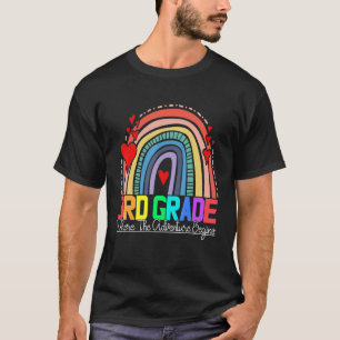 3rd grade rainbow leopard teacher team third grade T-Shirt