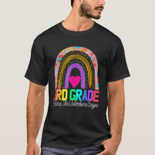 3rd grade rainbow leopard teacher team third grade T-Shirt