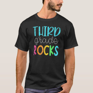 3rd grade rocks rocking 3rd grade teacher T-Shirt