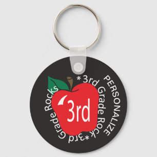 3rd Grade Rocks - School Teacher Key Ring