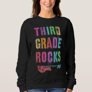 3rd Grade Rocks Student Teacher Rockstar Team Thir Sweatshirt