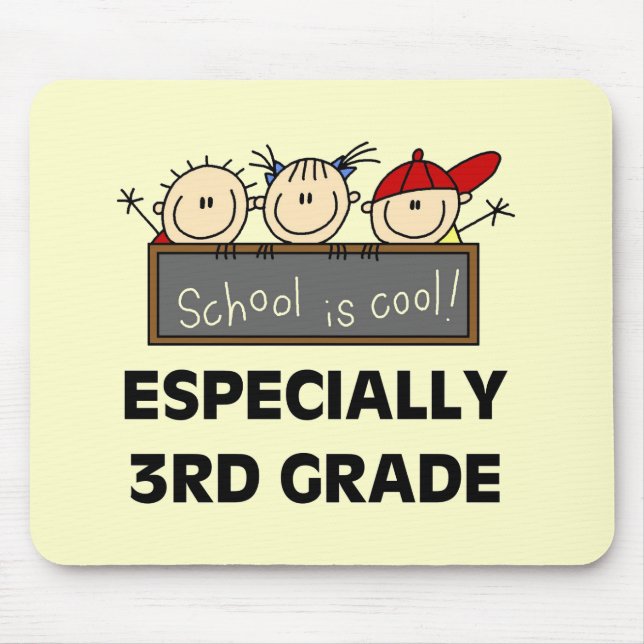 3rd Grade School is Cool Tshirts and Gifts Mouse Mat (Front)