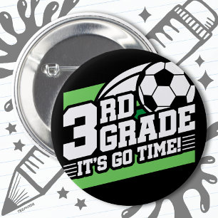 3rd Grade Soccer Football First Day Back To School 6 Cm Round Badge