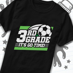 3rd Grade Soccer Football First Day Back To School T-Shirt