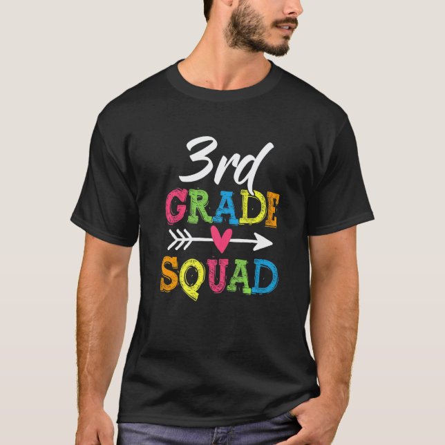 3rd Grade Squad Back To School Third Grade Teacher T-Shirt (Front)