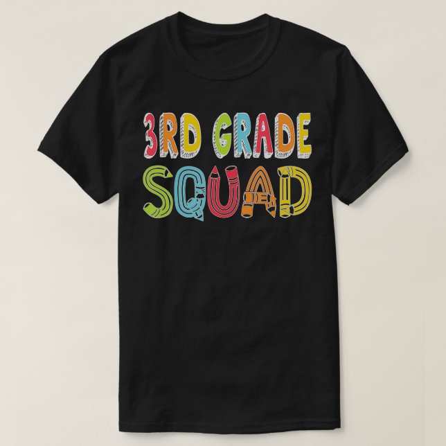 3rd Grade Squad Back To School Third Grade Team Pa T-Shirt (Design Front)