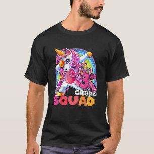 3Rd Grade Squad Dabbing Unicorn Back To School Gir T-Shirt