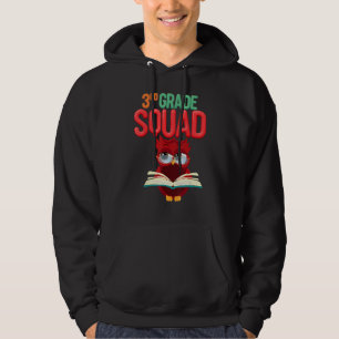 3rd Grade Squad Owl Third Grade Teacher Fun Illust Hoodie