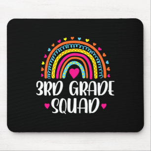 3rd Grade Squad Rainbow Ck To School Teacher Kids Mouse Mat
