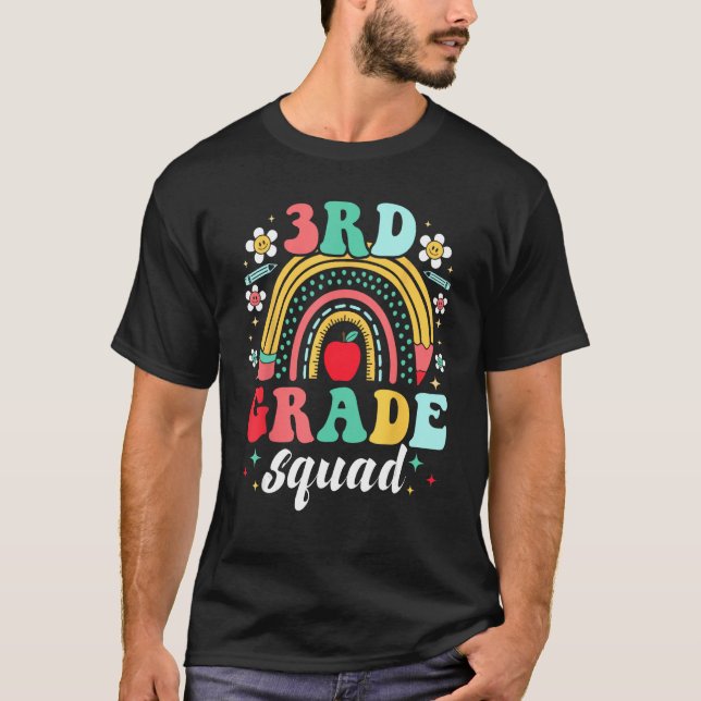 3rd Grade Squad Team  Back To School Girls Boys Te T-Shirt (Front)
