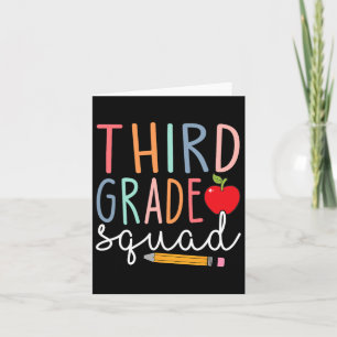 3rd Grade Squad Third Grade Back To School  Card