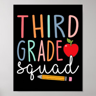 3rd Grade Squad Third Grade Back To School Poster