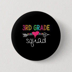 3rd Grade Squad Third Teacher Student Team Back To 6 Cm Round Badge