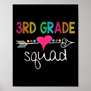 3rd Grade Squad Third Teacher Student Team Back To Poster