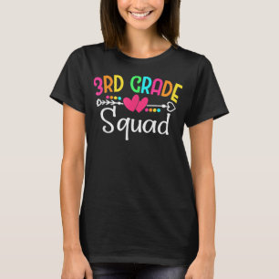 3rd Grade Squad Third Teacher Student Team Back To T-Shirt