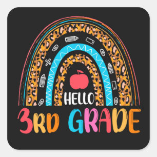 3rd Grade Square Sticker