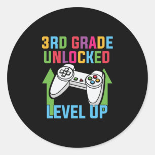 3rd Grade Teacher 3rd Grade Level Up Classic Round Sticker