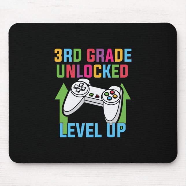 3rd Grade Teacher 3rd Grade Level Up Mouse Mat (Front)
