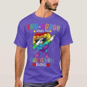3rd Grade Teacher Adventure Begins First Day Teach T-Shirt
