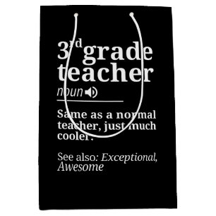 3rd Grade Teacher Funny Third Grade Teachers Gifts Medium Gift Bag