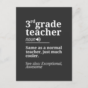 3rd Grade Teacher Funny Third Grade Teachers Gifts Postcard