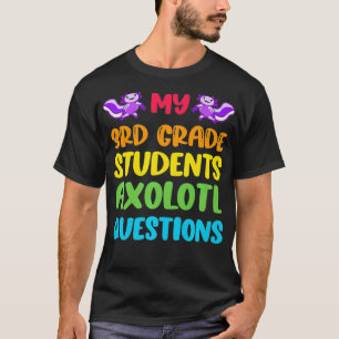 3rd Grade Teacher I Aolotl Questions Cute Rainbow T-Shirt