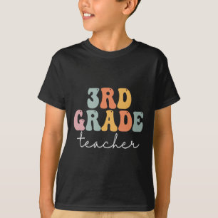 3rd Grade Teacher Retro Groovy Vintage First Day O T-Shirt