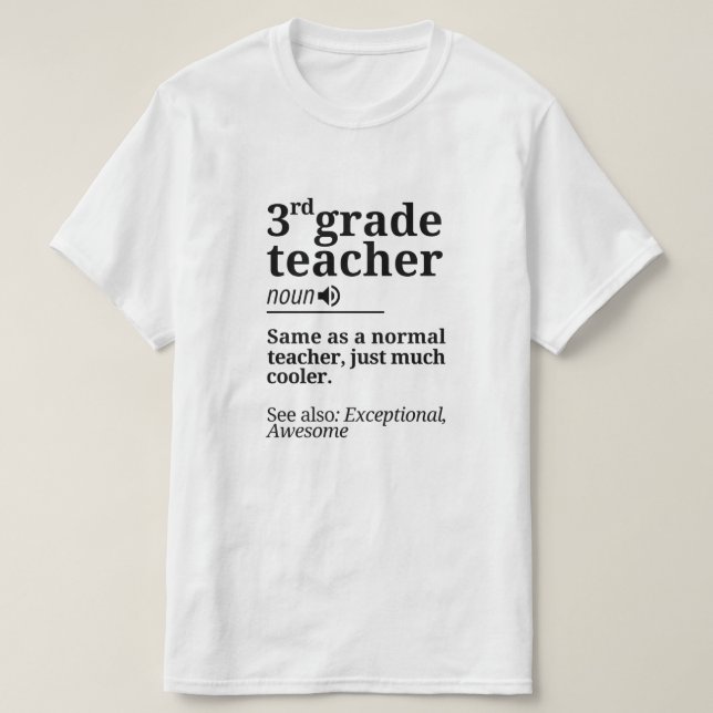 3rd Grade Teacher Shirts Funny Third Grade Teacher (Design Front)