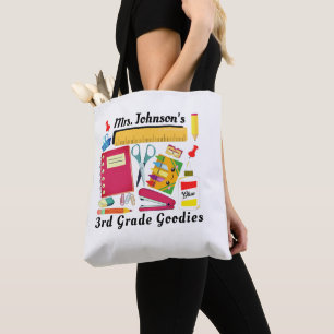 3rd Grade Teacher's School Supplies Tote Bag