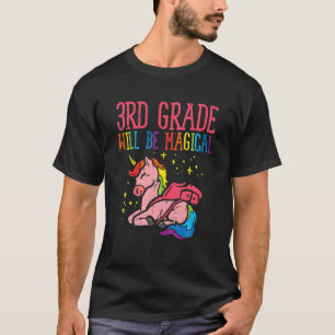 3Rd Grade Third Magical Unicorn First Day Of Schoo T-Shirt