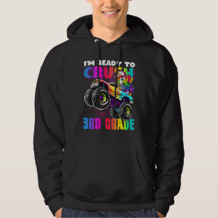3rd Grade Unicorn Monster Truck Back To School Bac Hoodie
