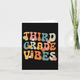 3rd Grade Vibes Back To School Retro Third Grade T Card