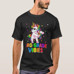 3Rd Grade Vibes Flossing Unicorn First Day Of Fift T-Shirt
