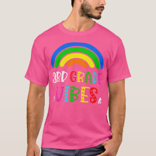 3rd Grade Vibes Rainbow Back to School Kids T-Shirt