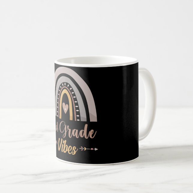 3rd Grade Vibes Rainbow Third Grade Back to School Coffee Mug (Front Right)