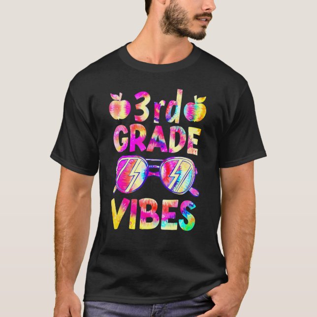 3rd Grade Vibes Teacher First Day Of Back To Schoo T-Shirt (Front)