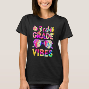 3rd Grade Vibes Tie Dye Sunglasses Back To School T-Shirt